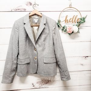 J.Crew gray wool blend blazer Womens size 4